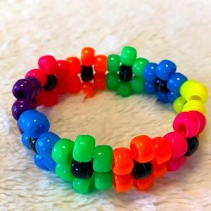 Neon Raver Kandi Cuff Bracelet